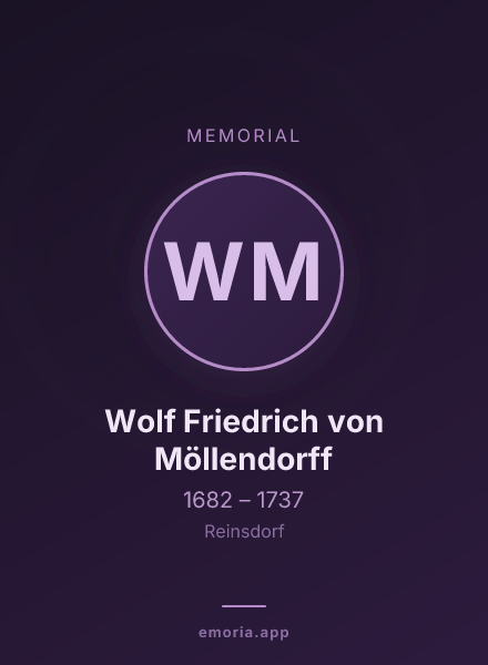 Memorial portrait of Wolf Friedrich von Möllendorff