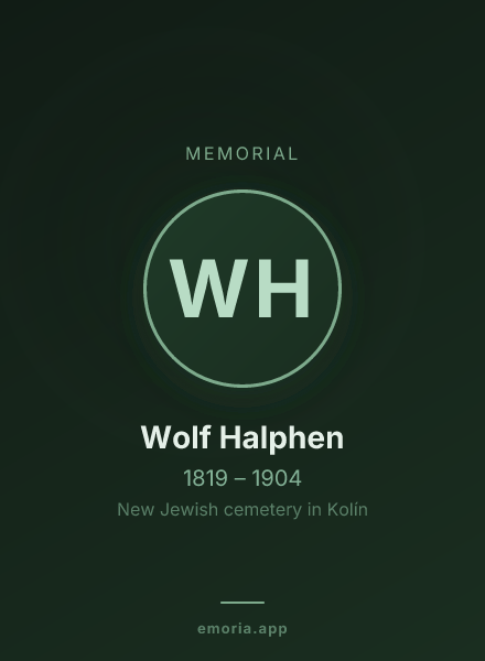 Memorial portrait of Wolf Halphen