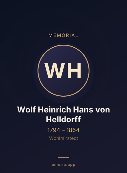 Memorial portrait of Wolf Heinrich Hans von Helldorff