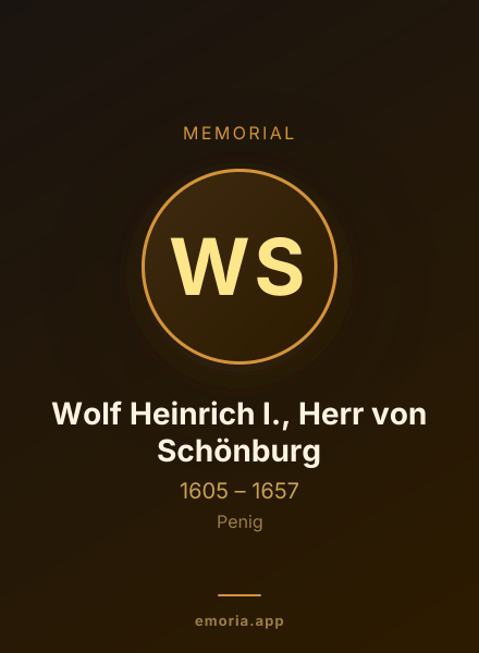 Memorial portrait of Wolf Heinrich I., Herr von Schönburg