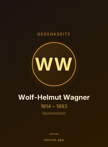 Gedenkportrait von Wolf-Helmut Wagner