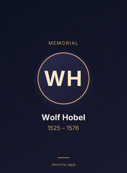 Memorial portrait of Wolf Hobel