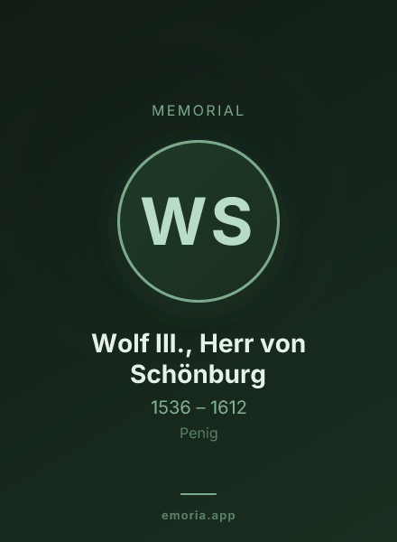 Memorial portrait of Wolf III., Herr von Schönburg