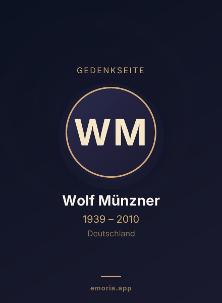 Gedenkportrait von Wolf Münzner