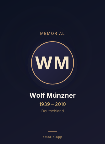 Memorial portrait of Wolf Münzner