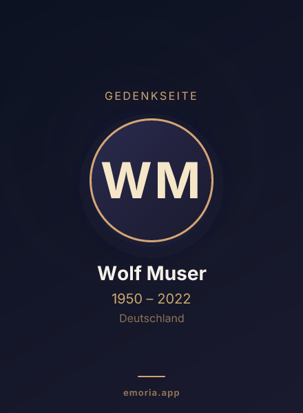 Gedenkportrait von Wolf Muser