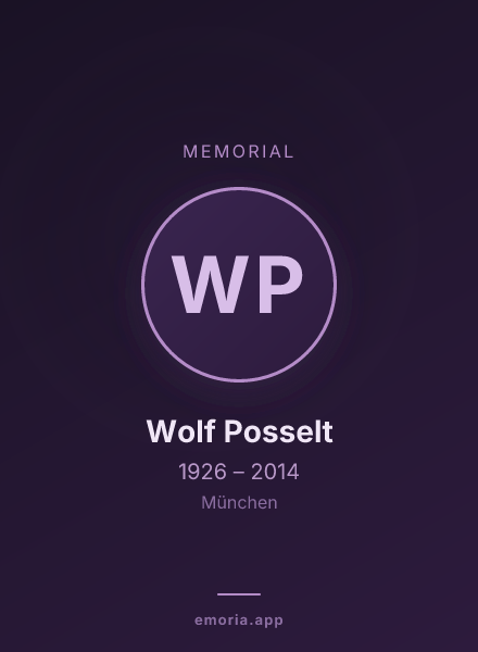 Memorial portrait of Wolf Posselt