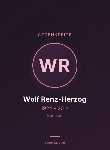 Gedenkportrait von Wolf Renz-Herzog