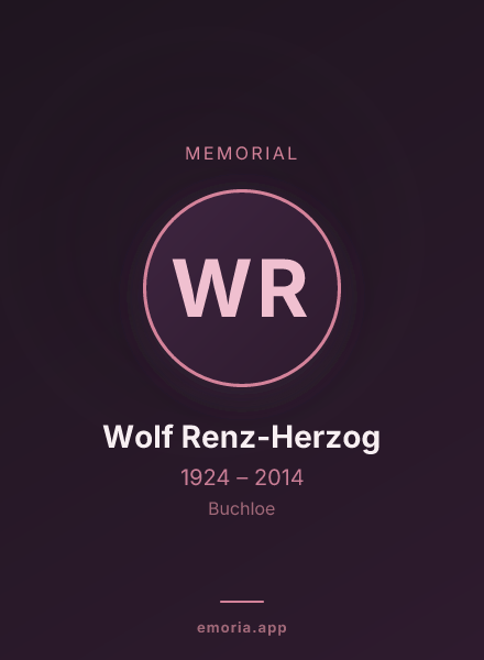 Memorial portrait of Wolf Renz-Herzog