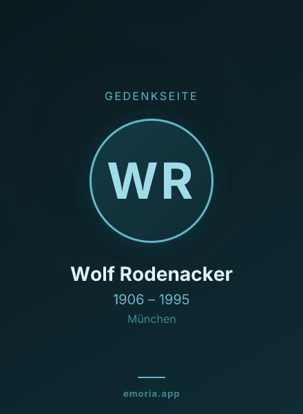 Gedenkportrait von Wolf Rodenacker