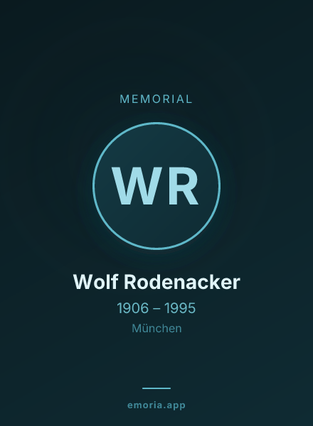 Memorial portrait of Wolf Rodenacker