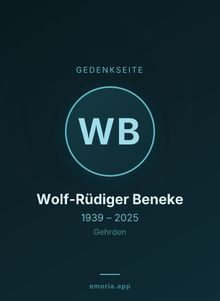 Gedenkportrait von Wolf-Rüdiger Beneke