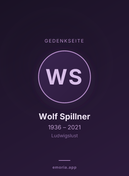 Gedenkportrait von Wolf Spillner