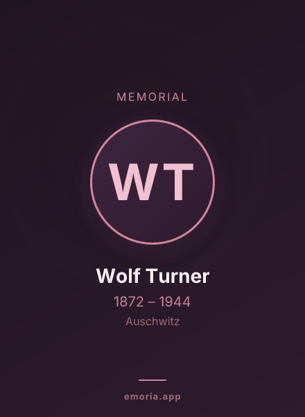 Memorial portrait of Wolf Turner