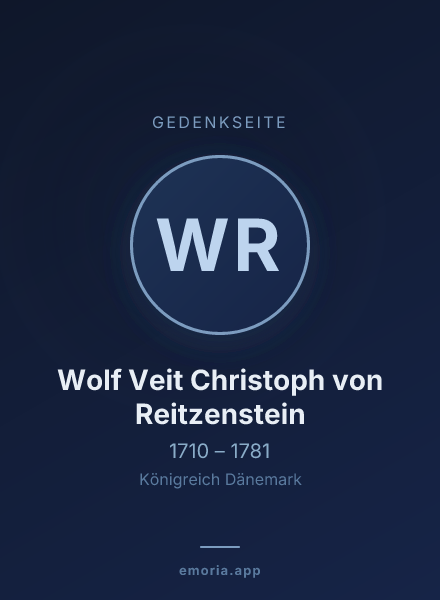 Gedenkportrait von Wolf Veit Christoph von Reitzenstein