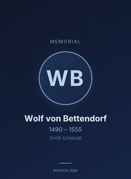 Memorial portrait of Wolf von Bettendorf