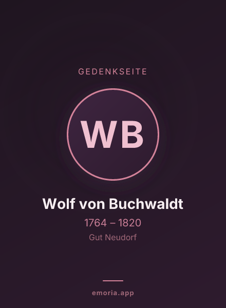 Gedenkportrait von Wolf von Buchwaldt