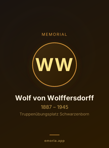 Memorial portrait of Wolf von Wolffersdorff