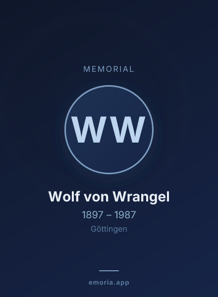 Memorial portrait of Wolf von Wrangel