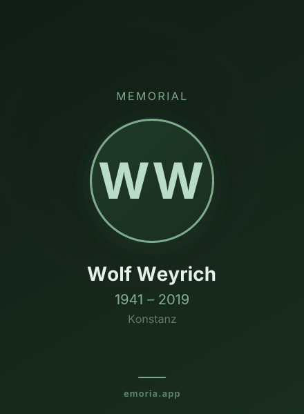 Memorial portrait of Wolf Weyrich