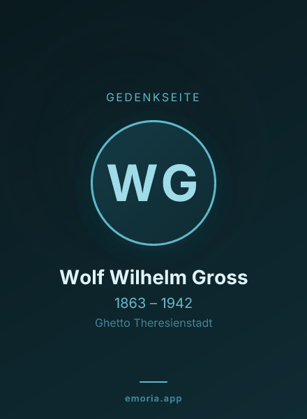 Gedenkportrait von Wolf Wilhelm Gross