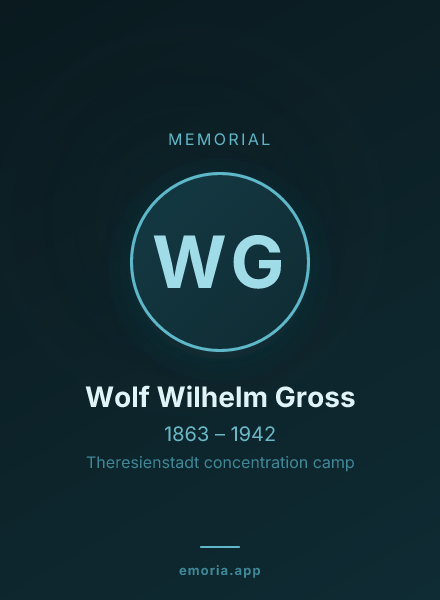 Memorial portrait of Wolf Wilhelm Gross