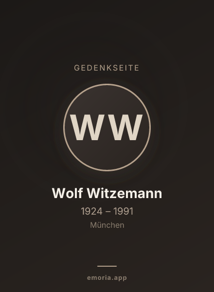 Gedenkportrait von Wolf Witzemann