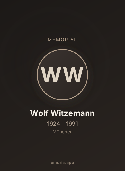 Memorial portrait of Wolf Witzemann