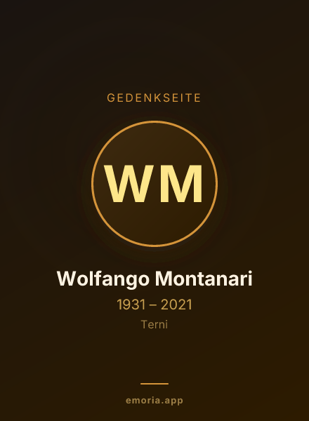 Gedenkportrait von Wolfango Montanari