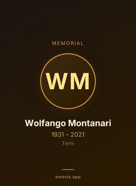 Memorial portrait of Wolfango Montanari