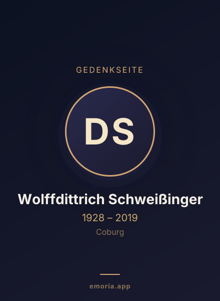 Gedenkportrait von Dr. Wolffdittrich Schweißinger