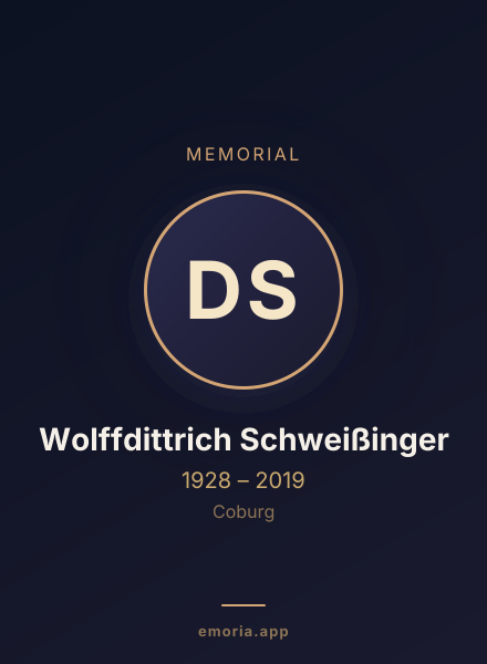 Memorial portrait of Dr. Wolffdittrich Schweißinger