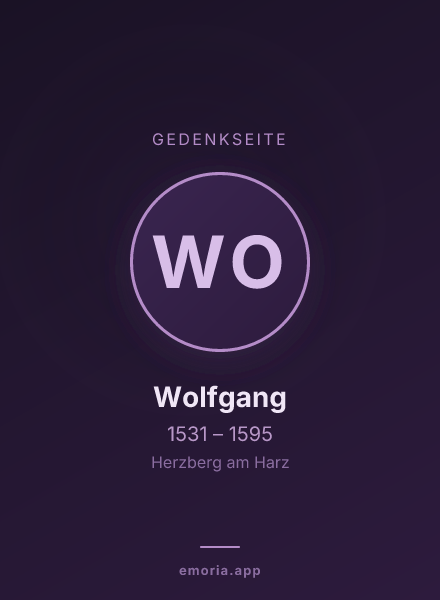 Gedenkportrait von Wolfgang