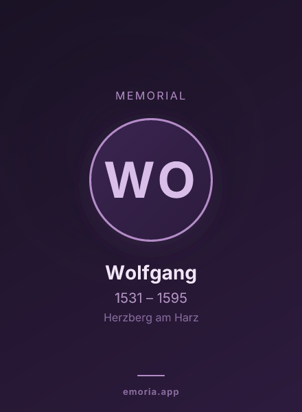 Memorial portrait of Wolfgang