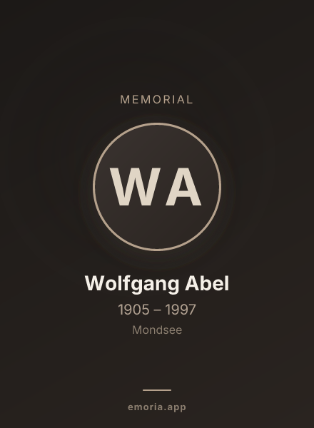 Memorial portrait of Wolfgang Abel