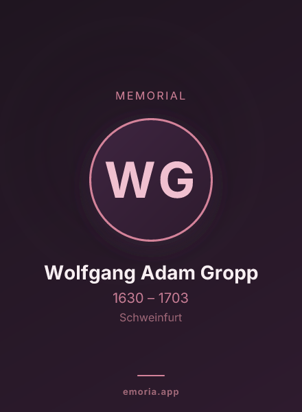 Memorial portrait of Wolfgang Adam Gropp