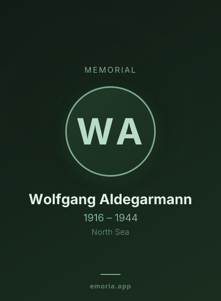 Memorial portrait of Wolfgang Aldegarmann