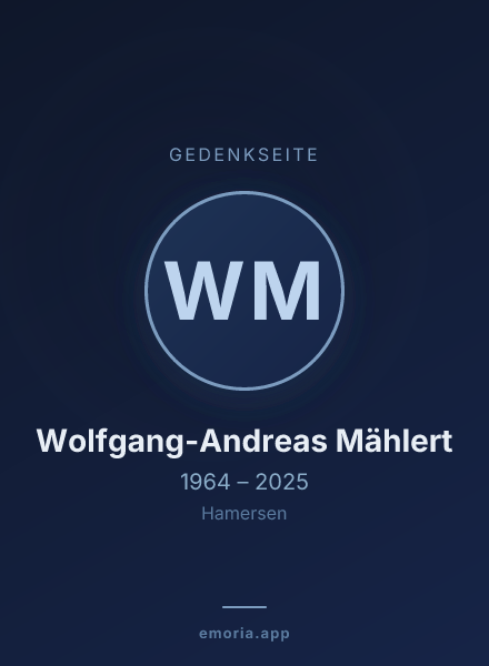Gedenkportrait von Wolfgang-Andreas Mählert