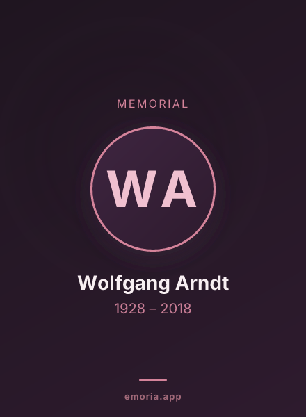 Memorial portrait of Wolfgang Arndt