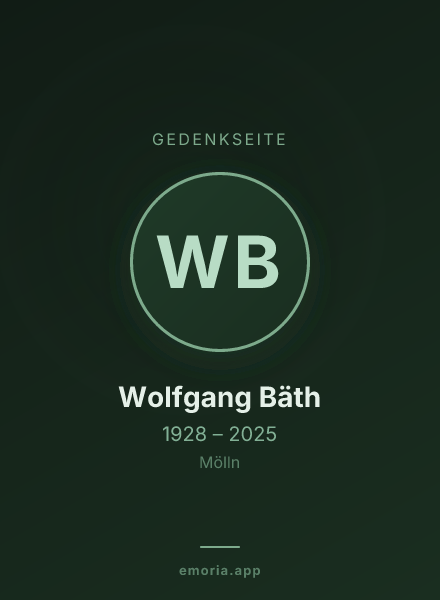 Gedenkportrait von Wolfgang Bäth