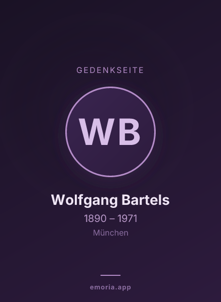 Gedenkportrait von Wolfgang Bartels