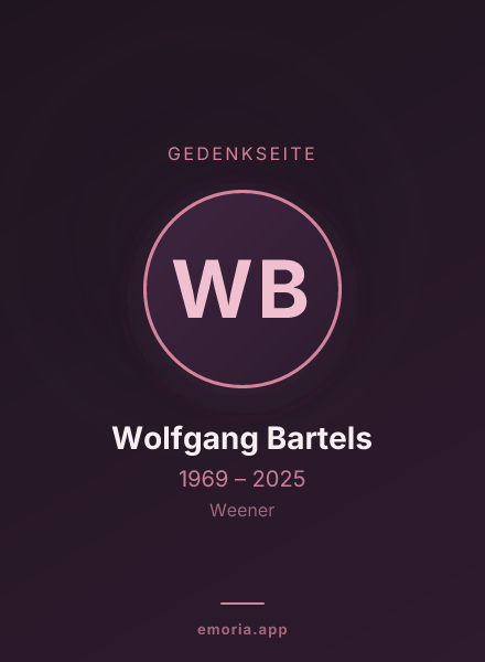Gedenkportrait von Wolfgang Bartels