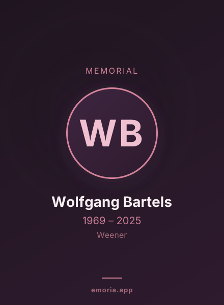 Memorial portrait of Wolfgang Bartels