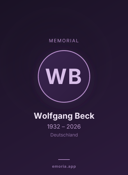 Memorial portrait of Wolfgang Beck