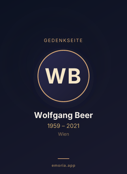 Gedenkportrait von Wolfgang Beer