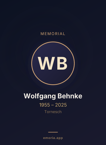 Memorial portrait of Wolfgang Behnke