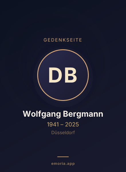 Gedenkportrait von Dr. Wolfgang Bergmann