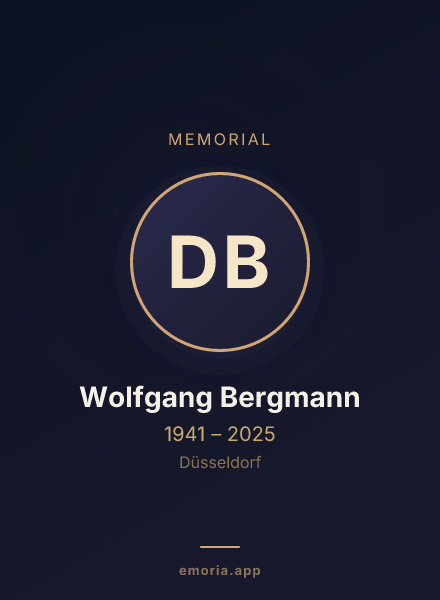 Memorial portrait of Dr. Wolfgang Bergmann