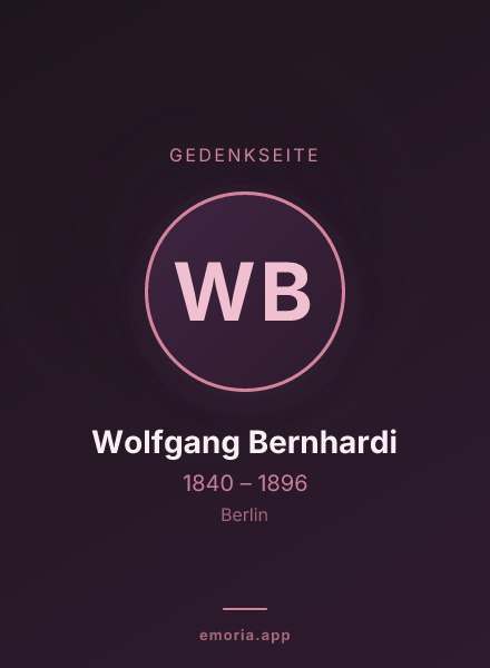 Gedenkportrait von Wolfgang Bernhardi