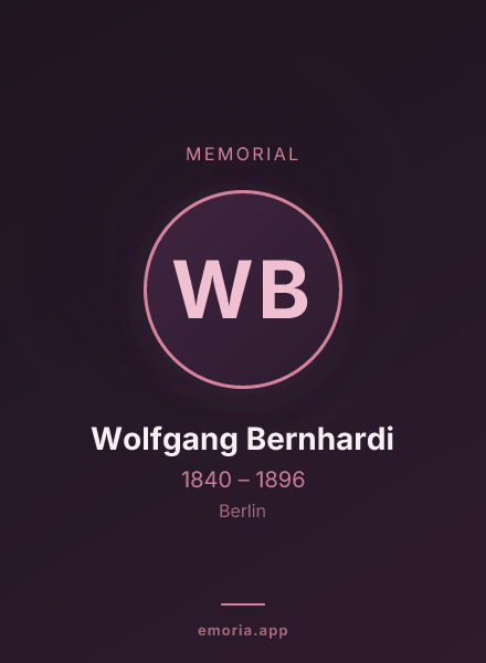 Memorial portrait of Wolfgang Bernhardi